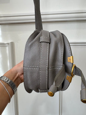 Chloé Grey Grained Leather Marcie Bag