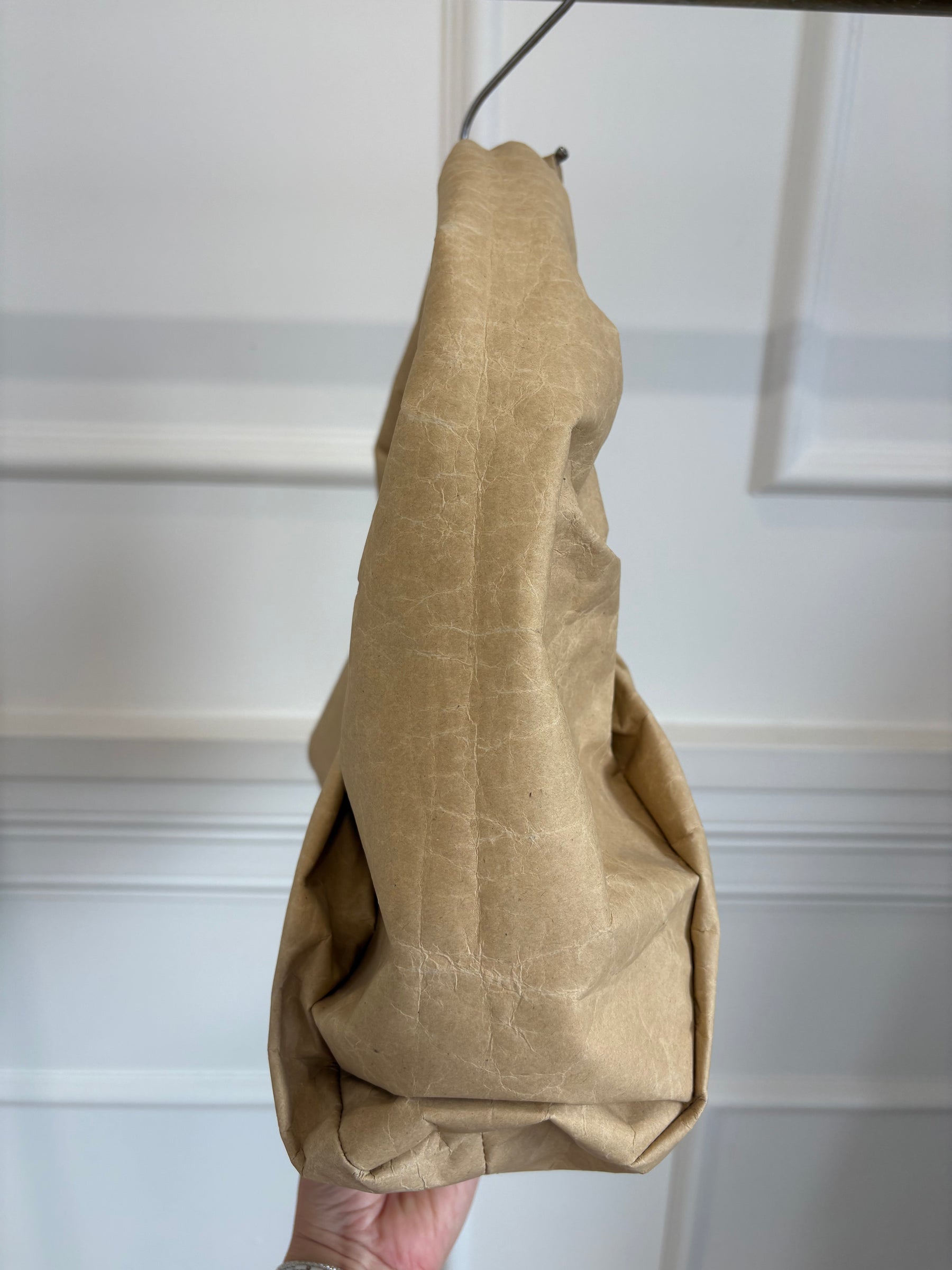 Bottega Veneta Beige Kraft Shoulder Pouch