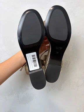 Gucci Canvas Monogram Platform Wedges, 38