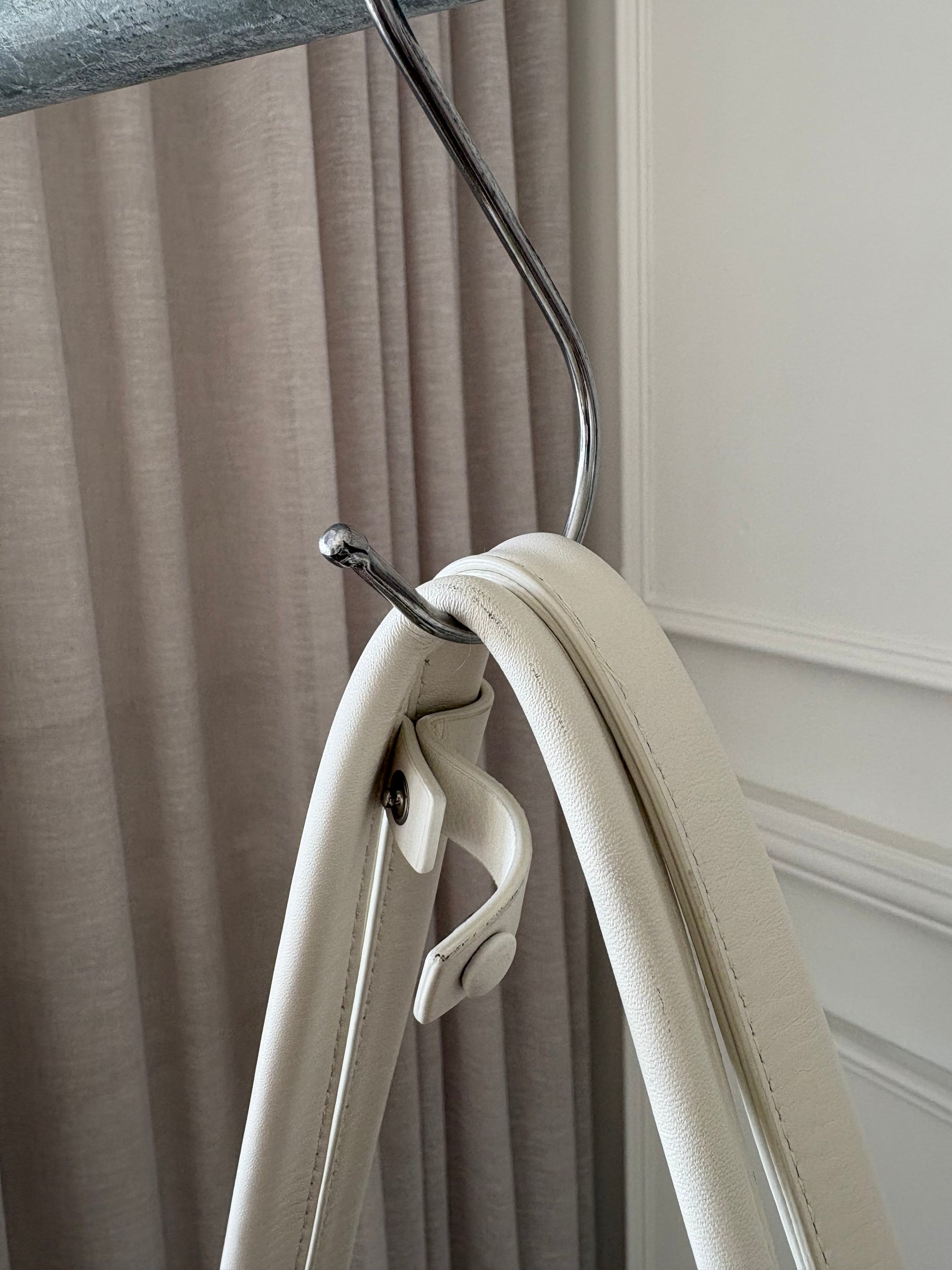 Bottega Veneta White Leather Maxi Arco Tote