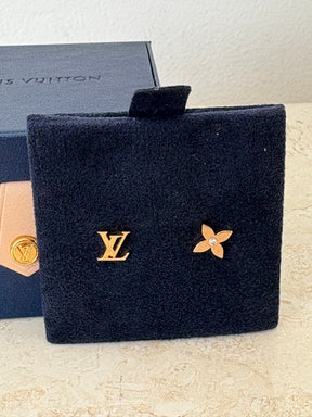 Louis Vuitton Idylle Blossom Reversible Stud, Yellow, Rose and White Gold with Diamond pair