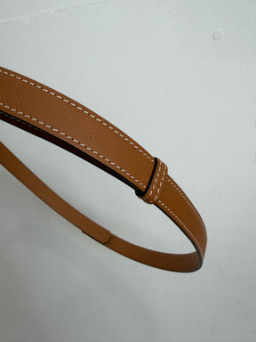 Hermès Gold Epsom Leather Kelly Belt with Rose Gold Hardware, OS
