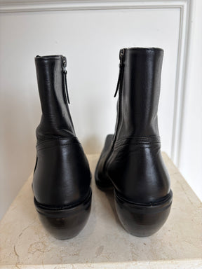 Acne Studions Cowboy Boots Black Leather, 37