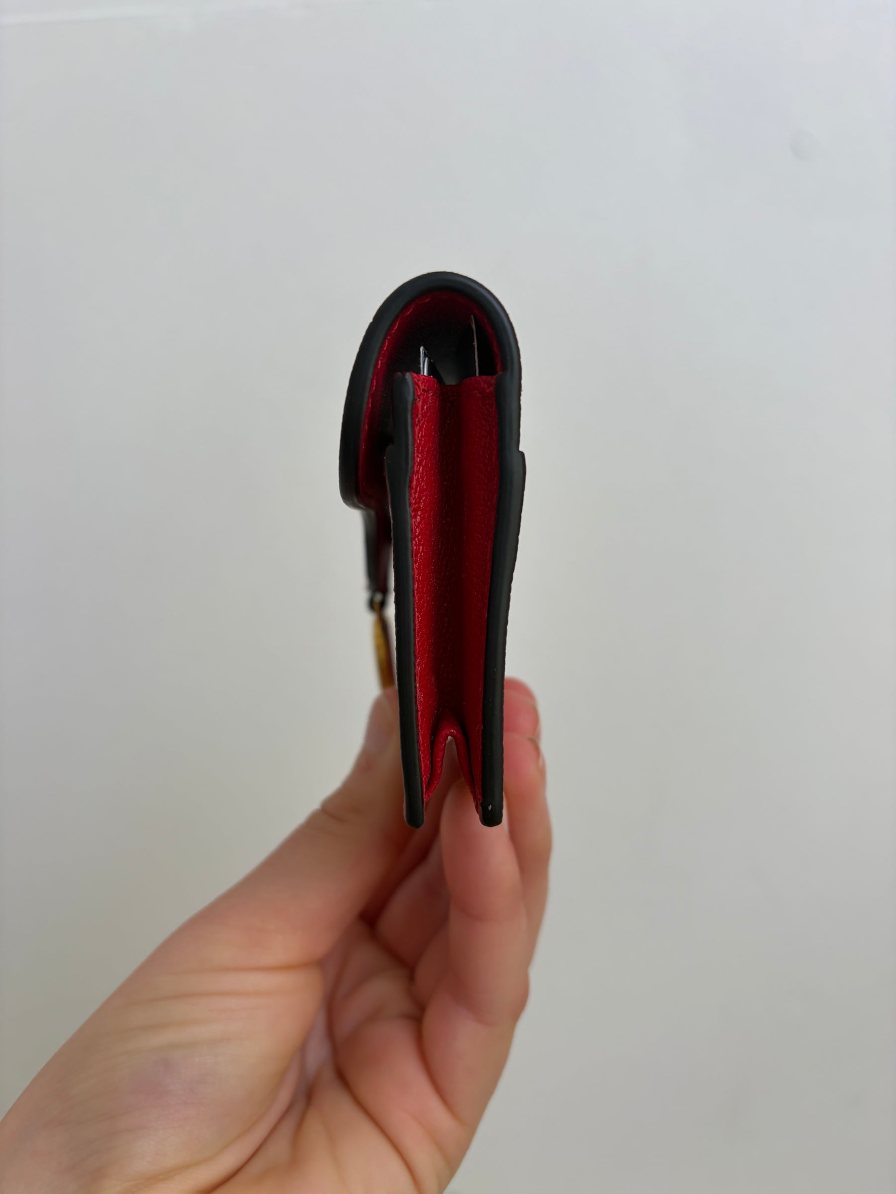 Dior Saddle Bloom Card Holder Red