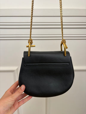Chloé Black Leather Studded Drew Bag