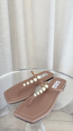 Jimmy Choo Alaina Flats With Pearl Detail Ballet Pink, 39.5