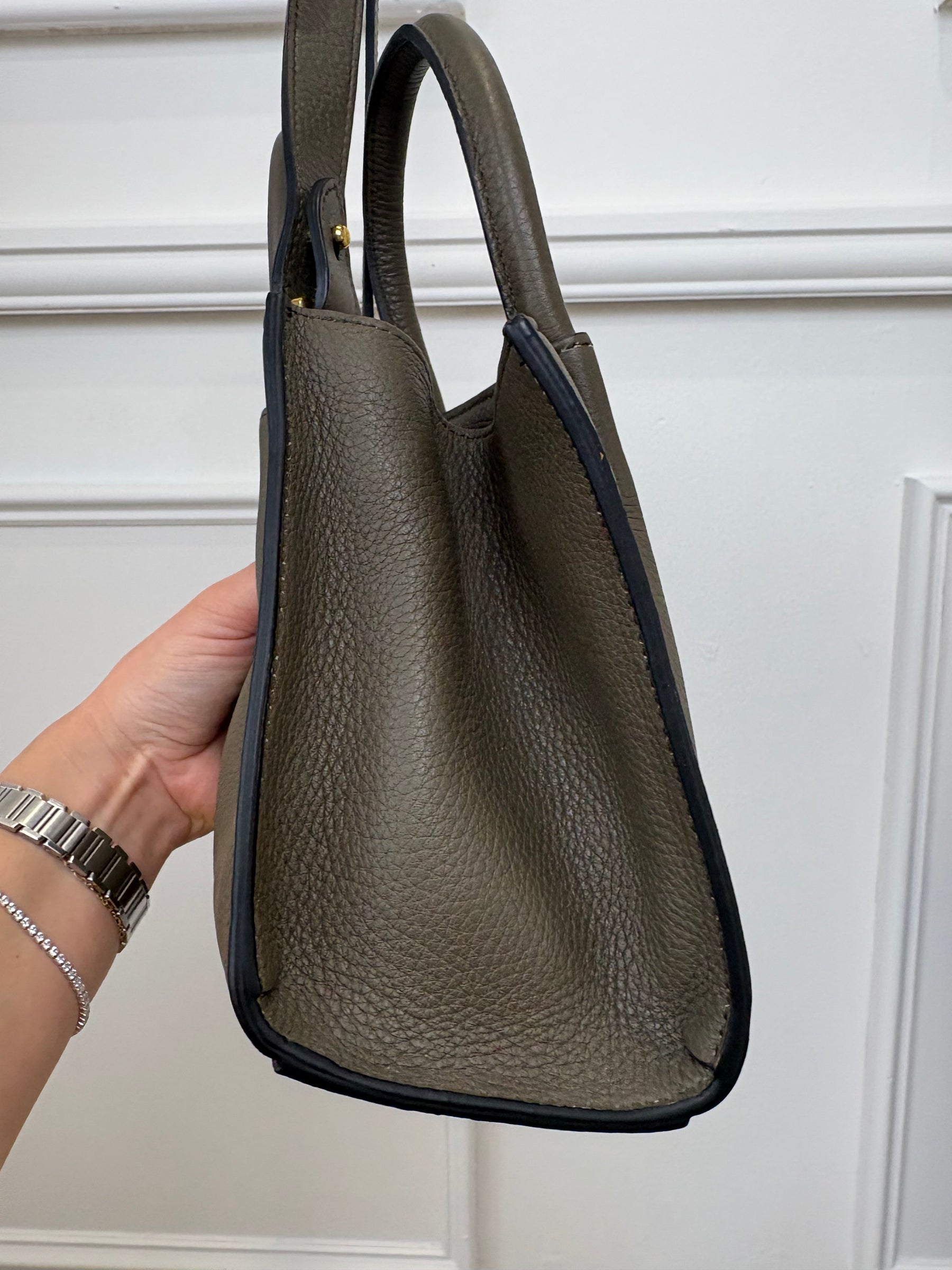 Rylan Dark Taupe Mini Tote Bag