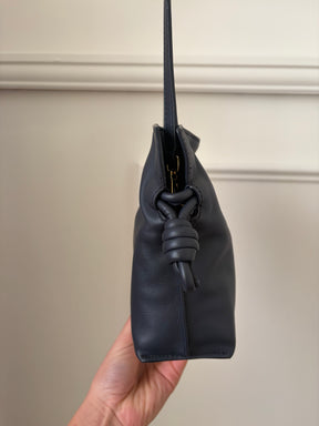Loewe Navy Leather Lunar NY Mini Flamenco Pouch
