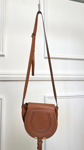 Chloé Tan Grained Leather Marcie Bag