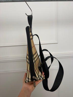 Burberry Coated Canvas Checked Backpack