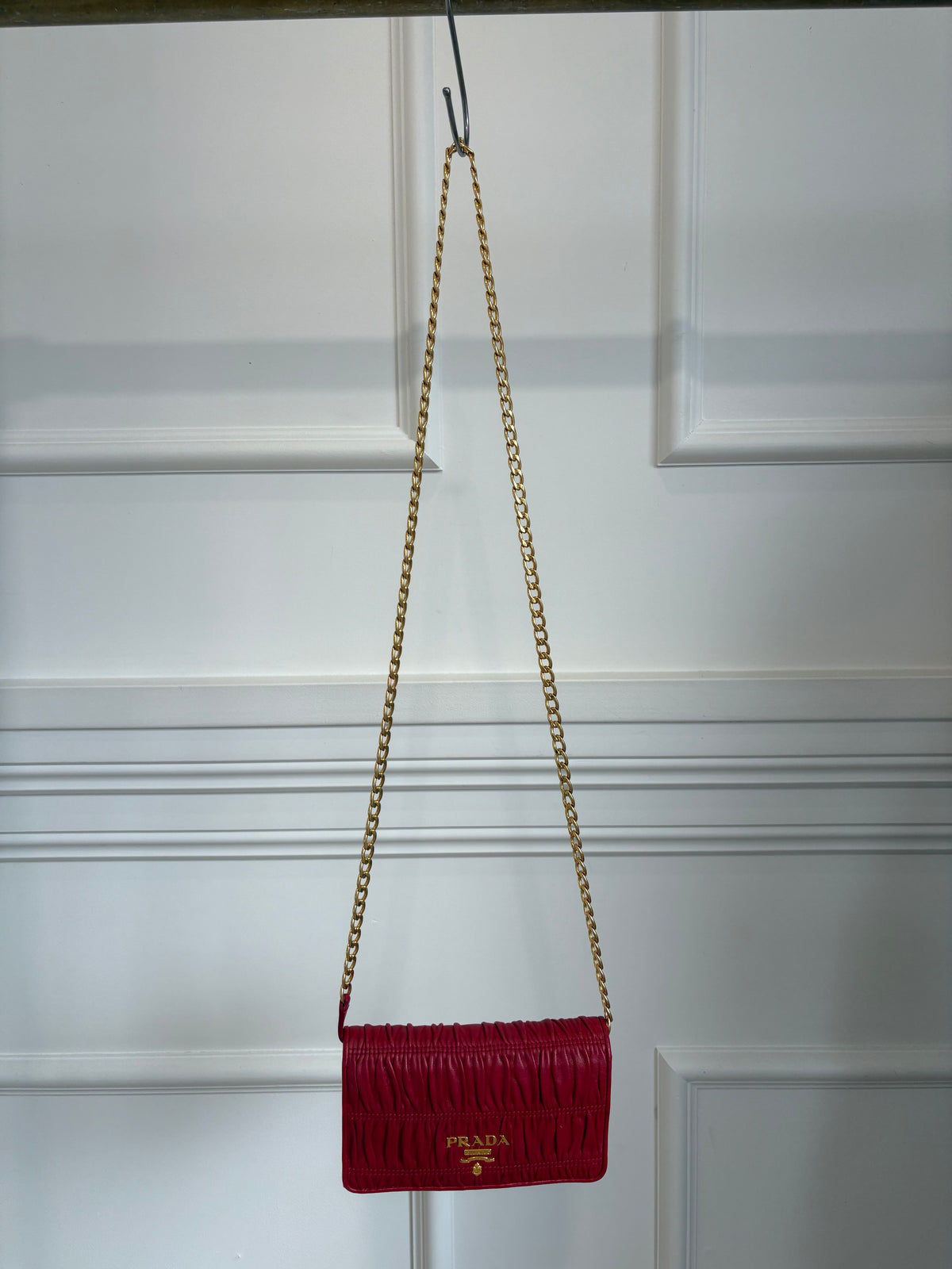 Prada Ruched Wallet On Chain