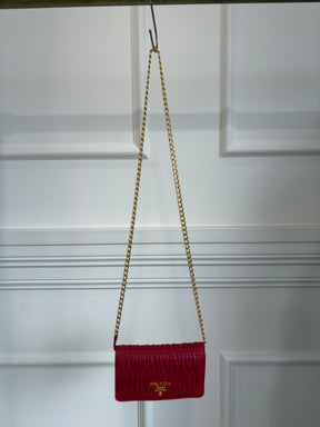 Prada Ruched Wallet On Chain