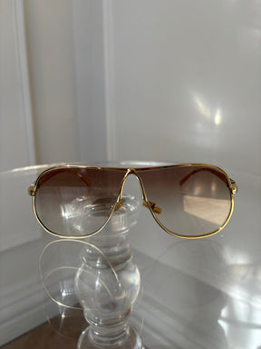 Miu Miu Ombre Aviator Sunglasses In Gold