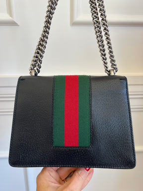 Gucci Mini Web Dionysus Shoulder Bag Black