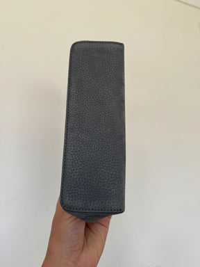 Loro Piana Charcoal Nubuck L19 Clutch