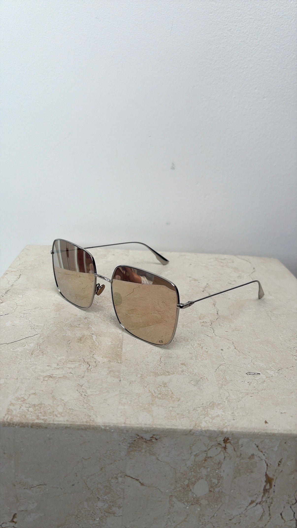 Dior Rose Gold Stellaire Square Sunglasses