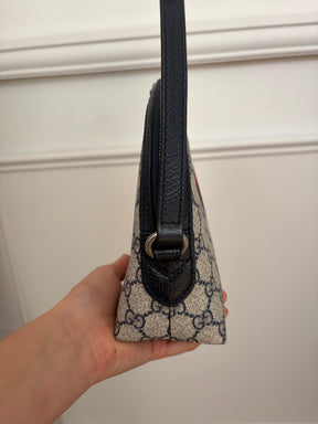 Gucci Navy Monogram Domed Ophidia Bag