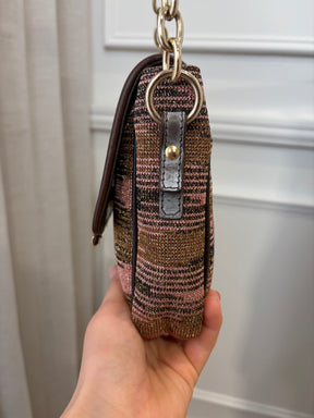 Missoni Pink And Gold Metallic Shoulder Bag