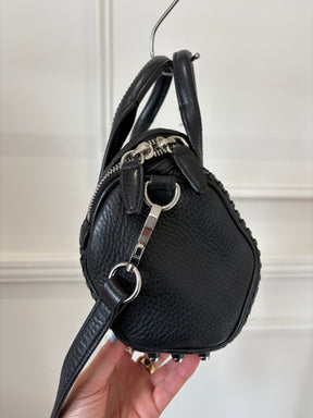 Alexander Wang Black Woven Leather Rocco Bag