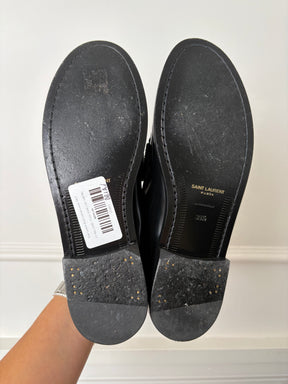 Saint Laurent Black Leather Loafer, 39.5