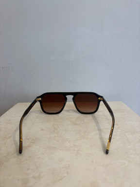 KREWE Black Pilot 'Zander' Sunglasses