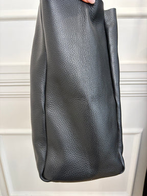 Balenciaga Black Leather Logo Tote