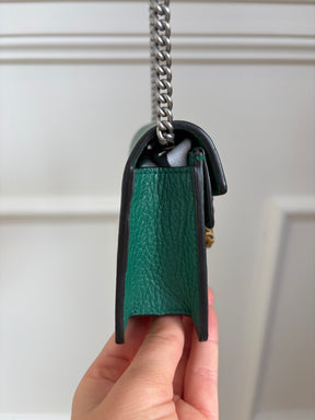 Gucci Green Leather Super Mini Dionysus Bag