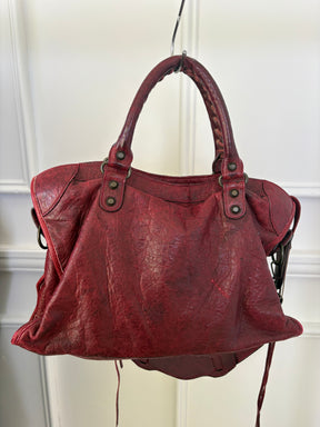 Balenciaga Merlot City Bag