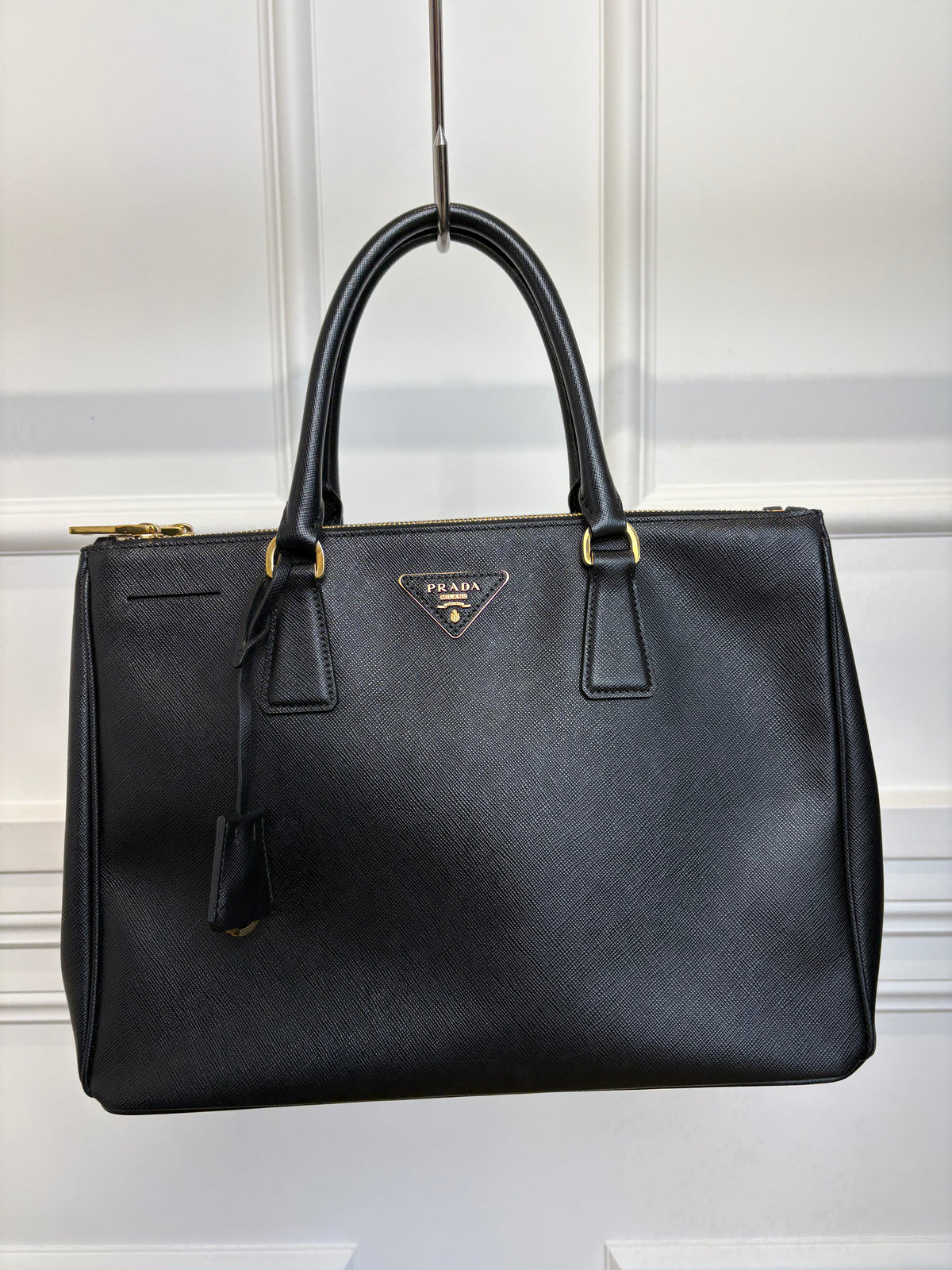 Prada Saffiano Shopping Tote Black