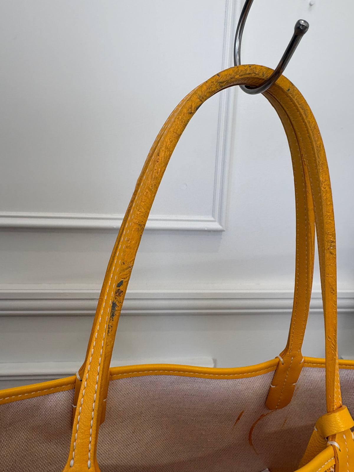 Goyard Yellow Coated Goyardine Canvas Tote PM