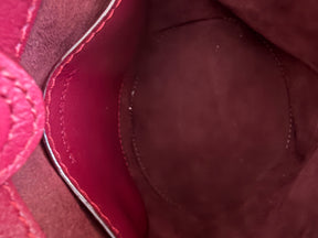 Burberry Red Suede Fringed Mini Bucket bag