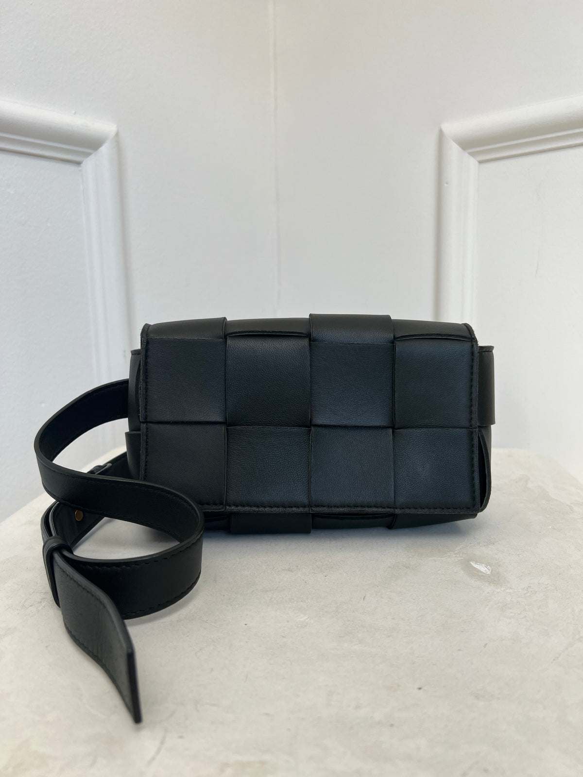 Bottega Veneta Khaki Intrecciato Leather Cassette Belt Bag