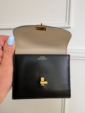 Totême Black Leather Coin Purse