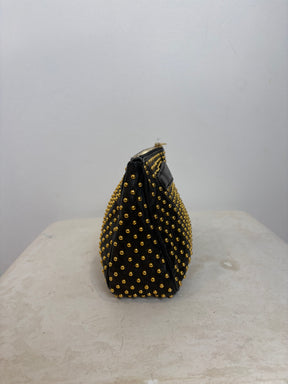 Miu Miu Gold Sudded Clutch Black