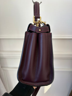 Fendi Peekaboo Mini Bag In Burgundy