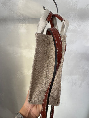 Chloé Canvas Logo Mini Woody Tote