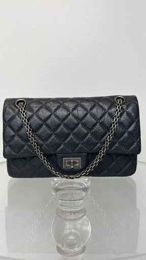 Chanel Dark Grey Lambskin Leather Small Reissue Flap Bag