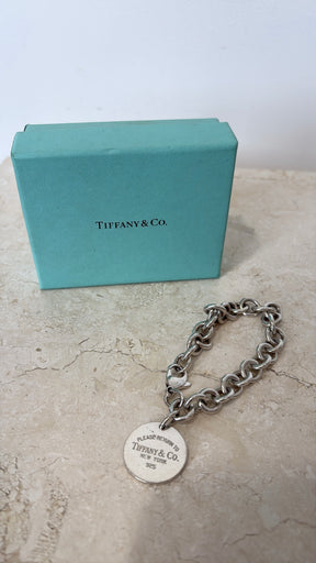 Tiffany & Co. Sterling Silver Logo Chain Bracelet