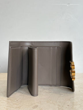Celine Triomphe Trifold Wallet Taupe