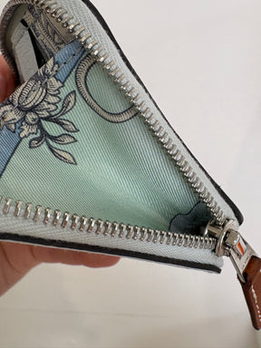 Hermès Light Blue Silk'in Change Purse