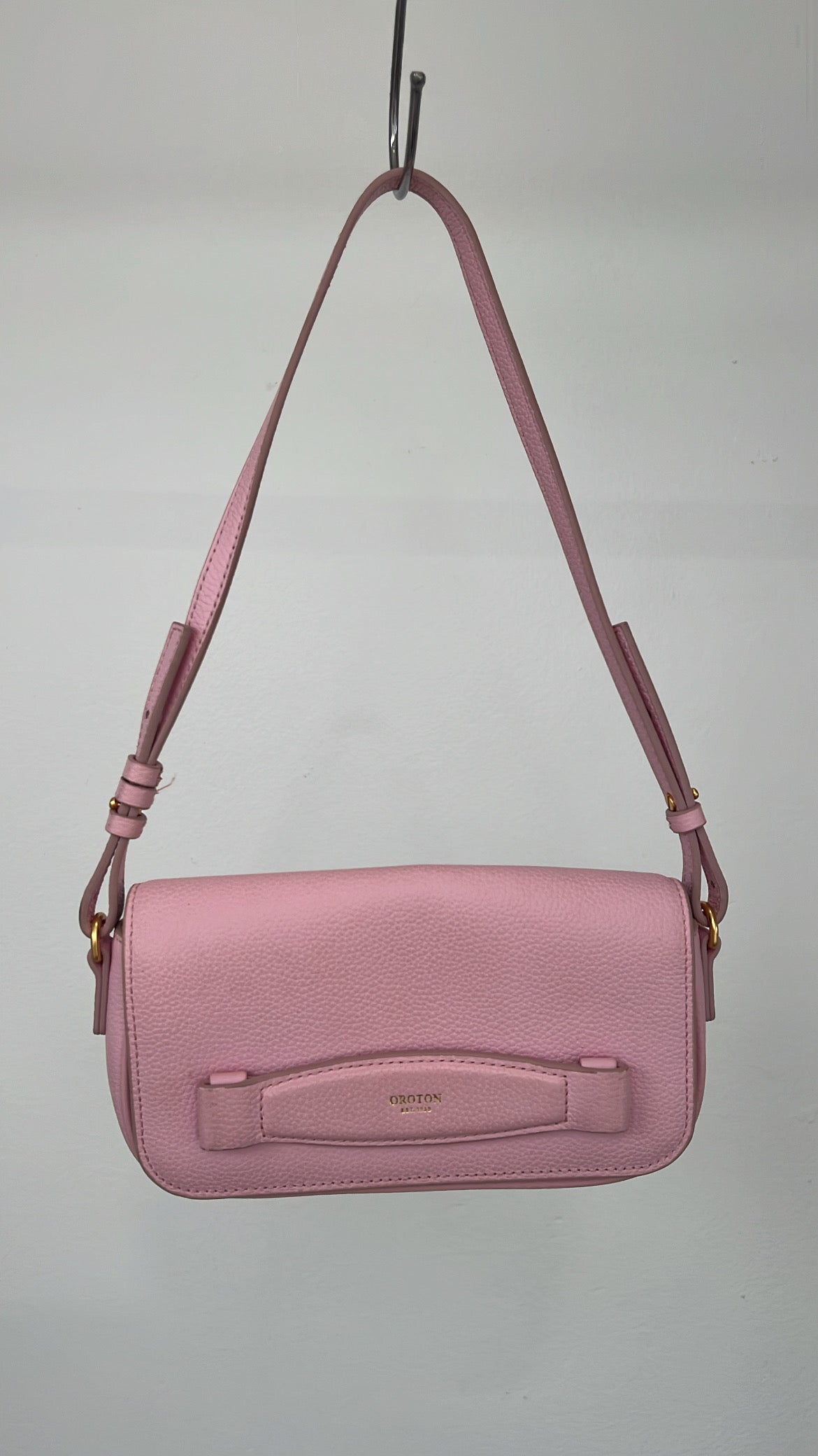Oroton Pink Leather Mini Shoulder Bag