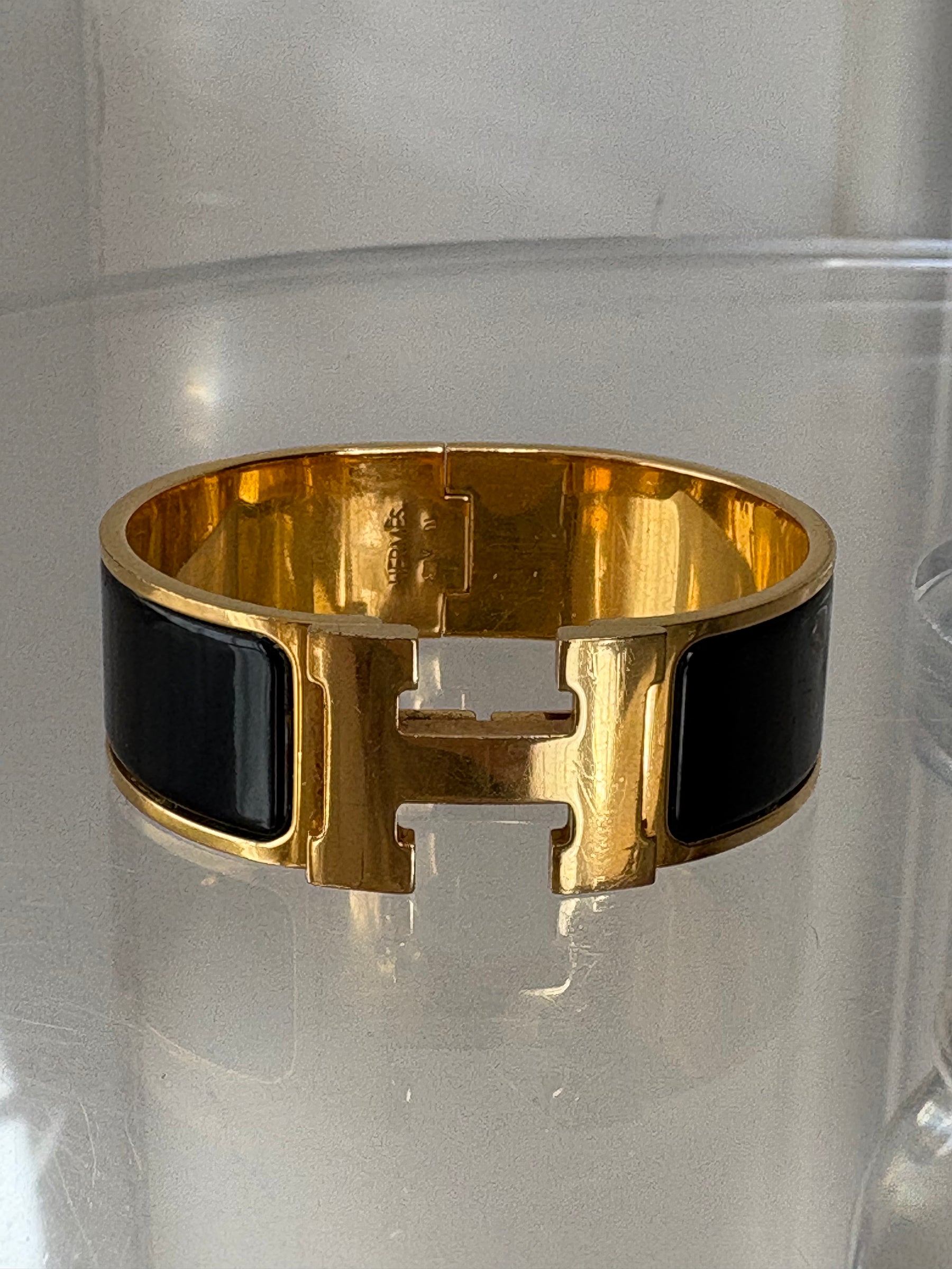 Hermès Clic Clac H Black And Gold