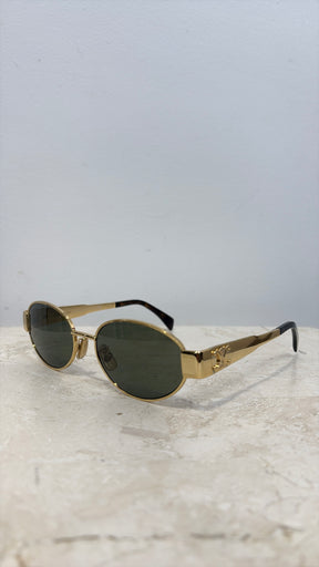 Celine Triomphe 01 Metal Sunglasses Gold