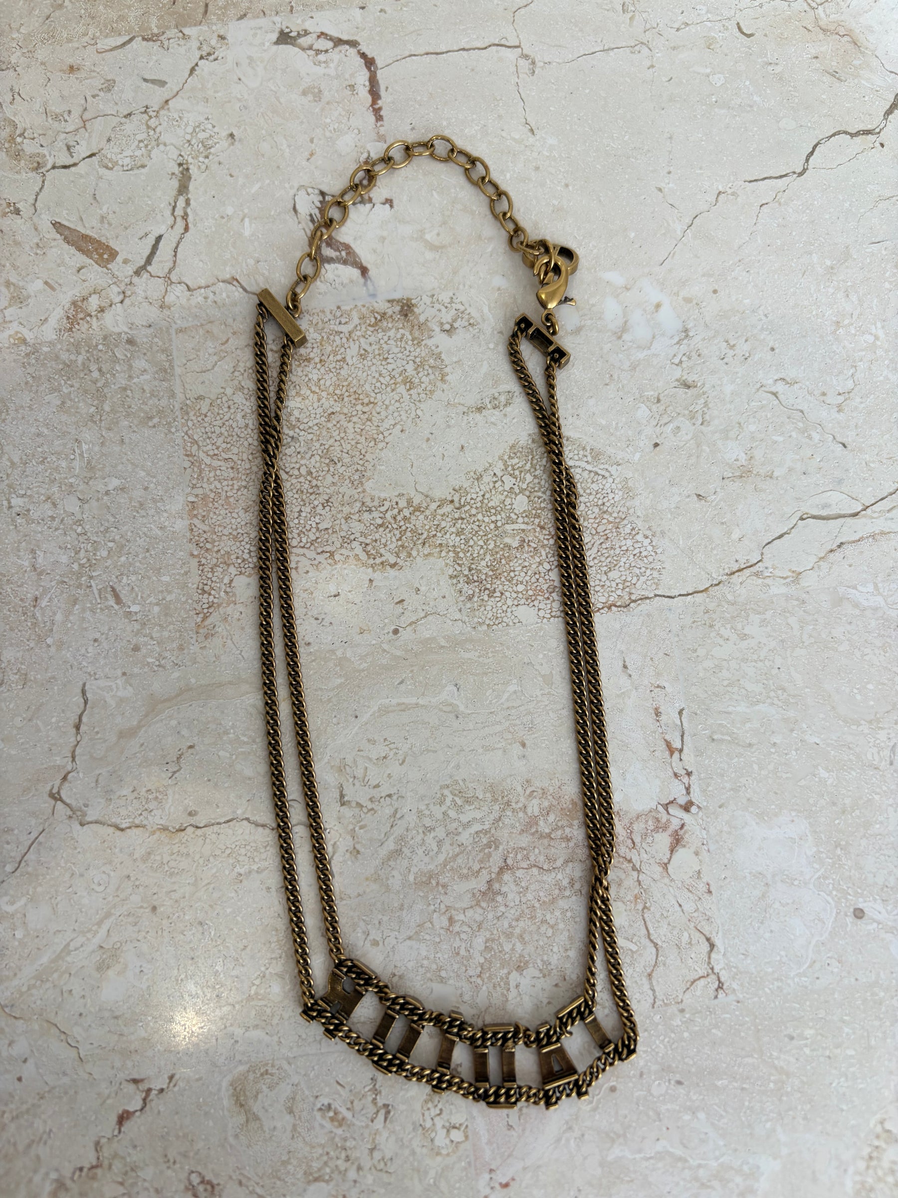 Dior Gold Tone J'adior Choker