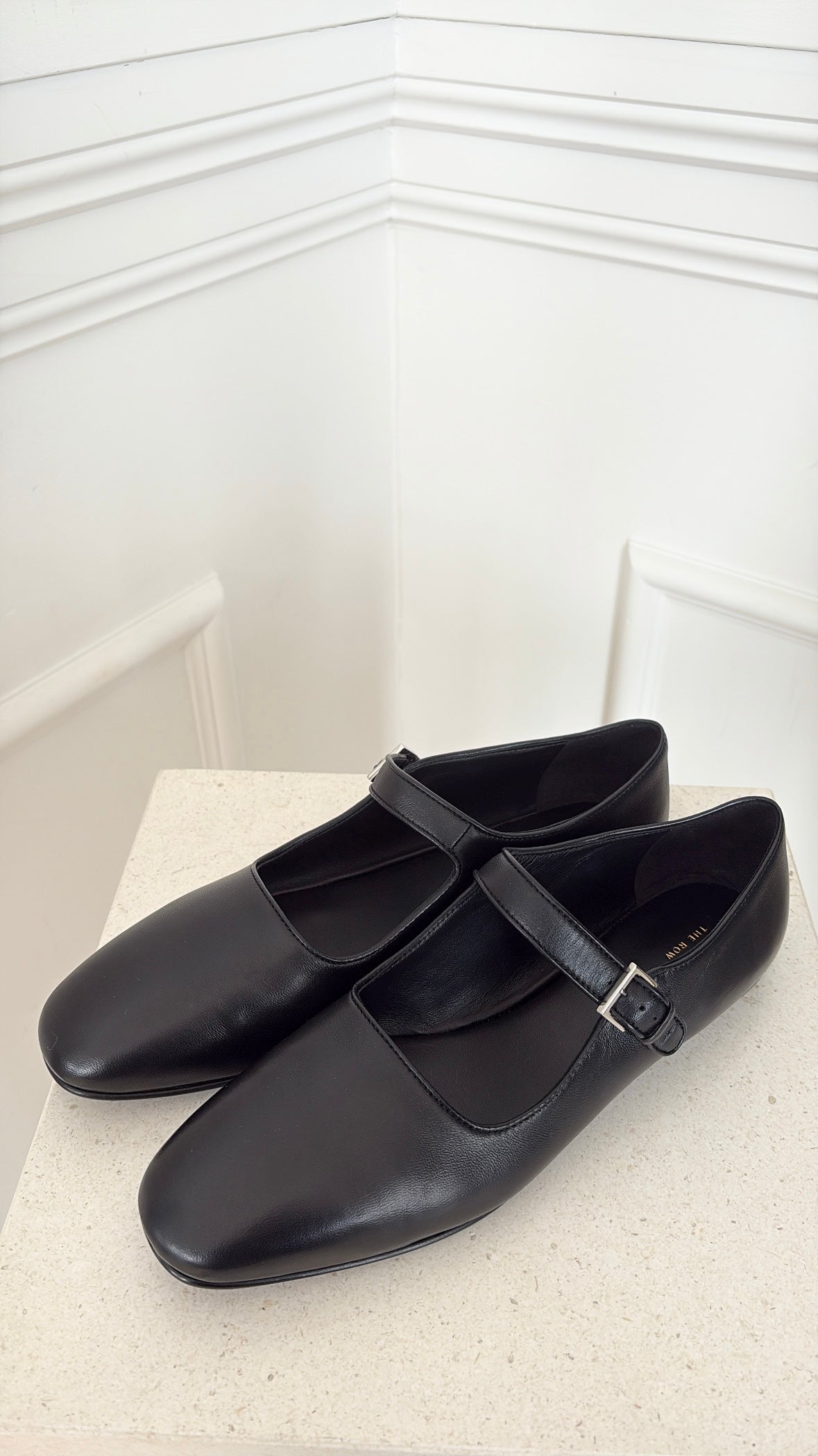 The Row Ava Black Mary Jane Ballet Flats, 40