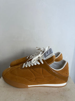 Chloé Tan Suede Kick Logo Sneakers, 39