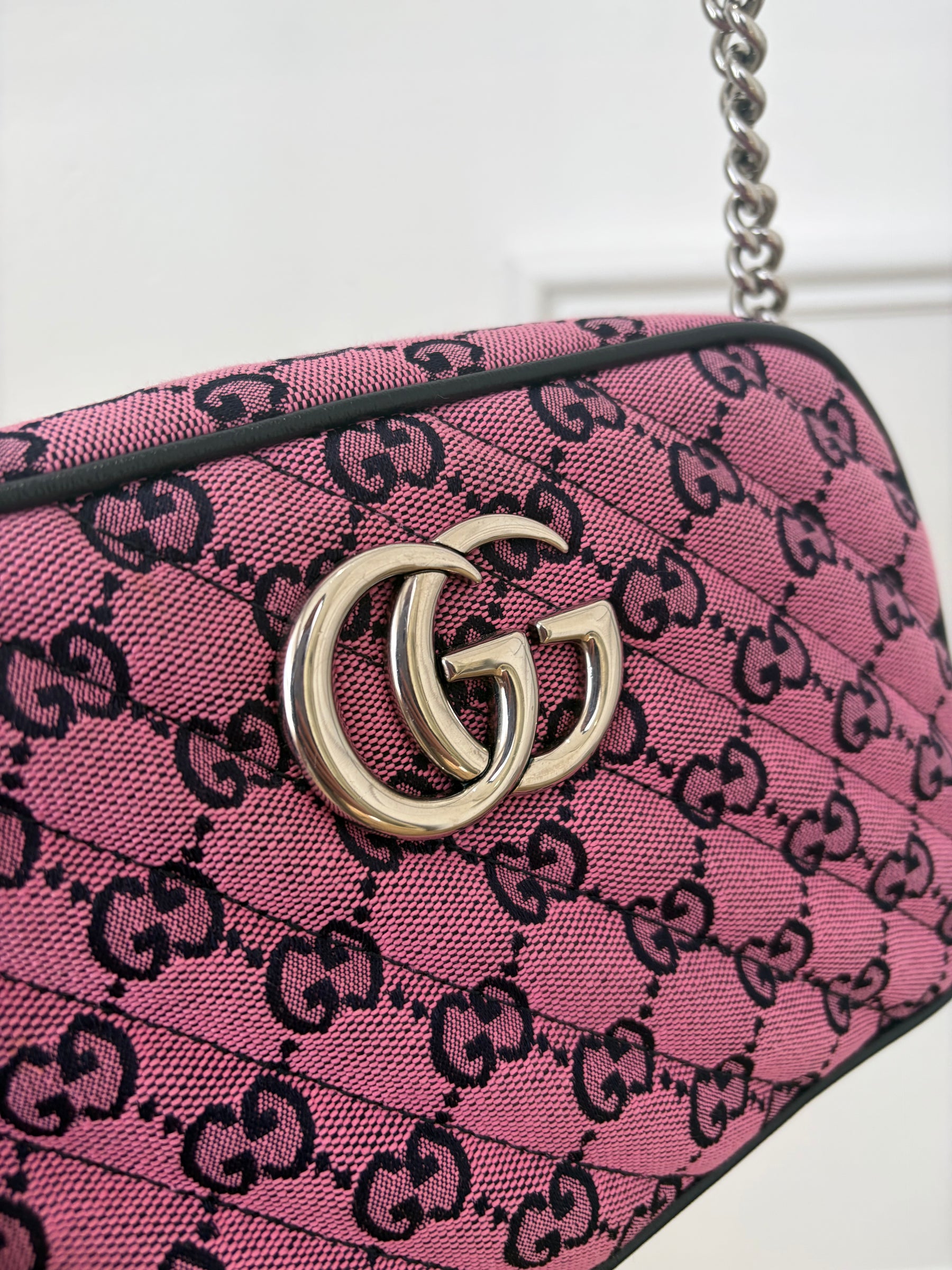 Gucci GG Marmont Multicolour Monogram GG Jacquared Shoulder Bag