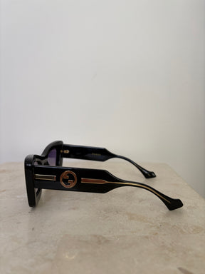 Gucci Logo Cat Eye Sunglasses Black
