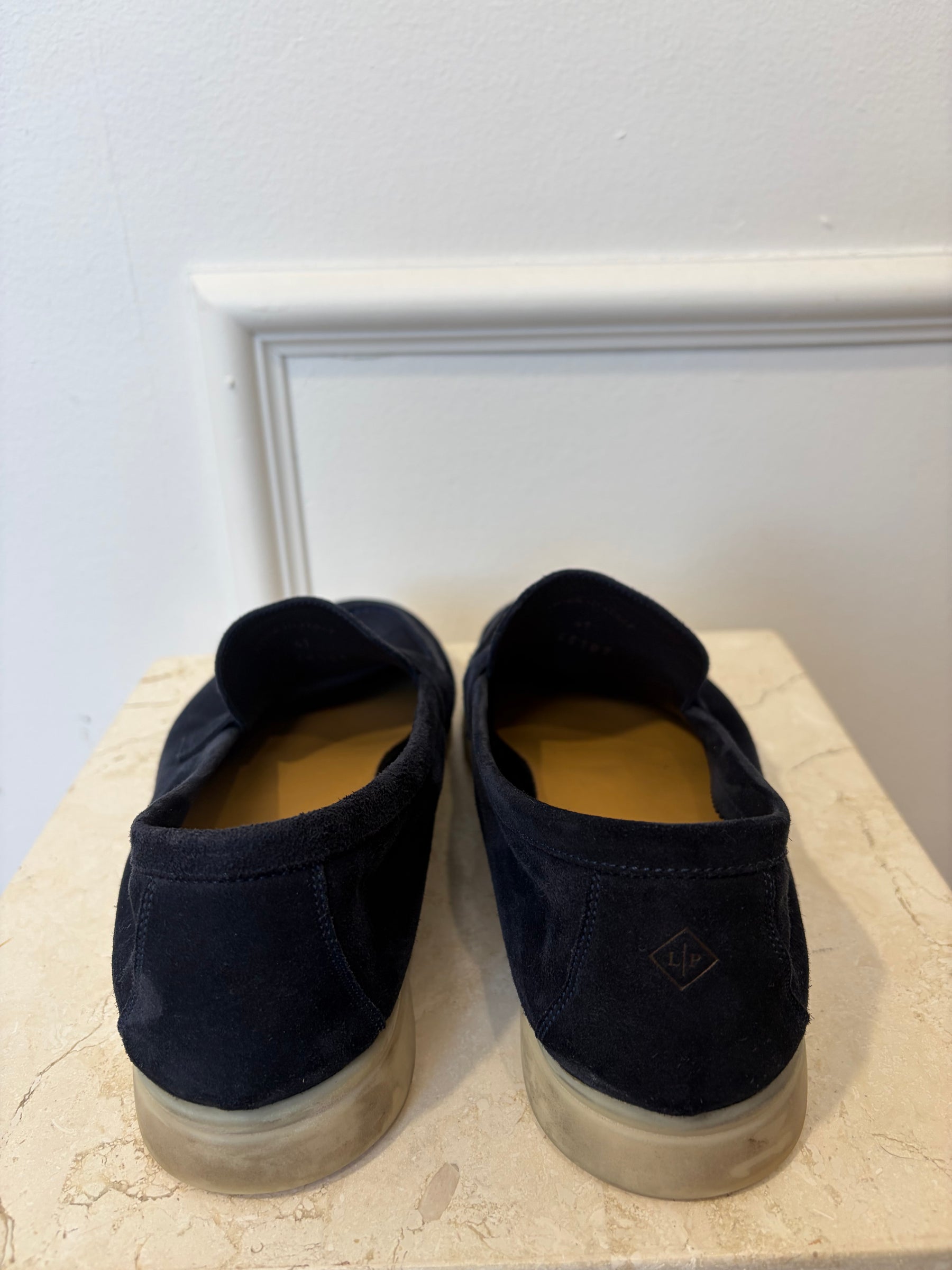 Loro Piana Summer Walk Charm Loafer Navy, 41