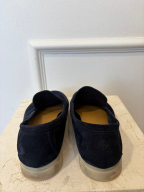 Loro Piana Summer Walk Charm Loafer Navy, 41